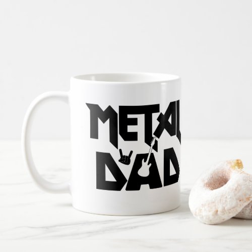 Heavy Metal Music Dad Rocker Hard Rock Guitar  Coffee Mug