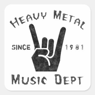 Heavy Metal Music Department Square Sticker