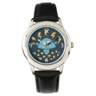 Heavy Metal Music Funny Cartoon Mushroom Watch