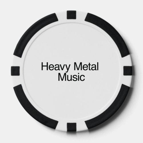 Heavy Metal Music Poker Chips