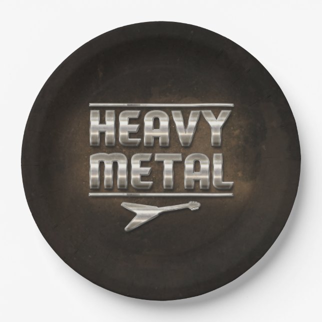 "Heavy Metal" Paper Plates (Front)