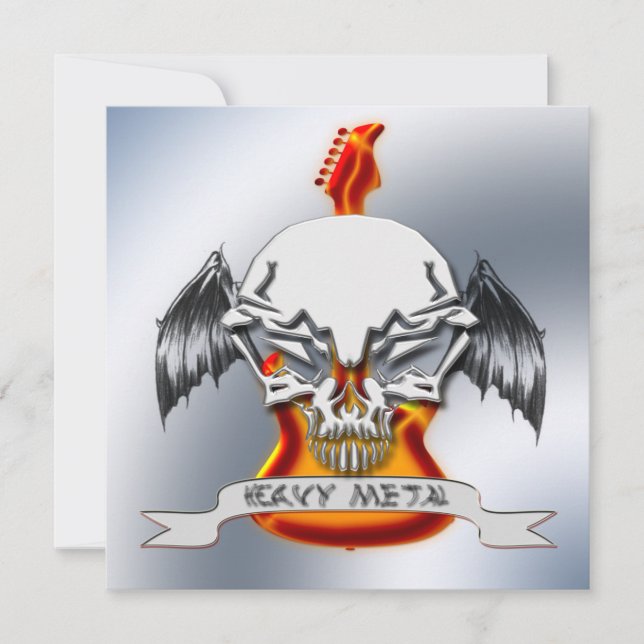 Heavy Metal Party Invitation (Front)