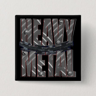 heavy metal pinback button