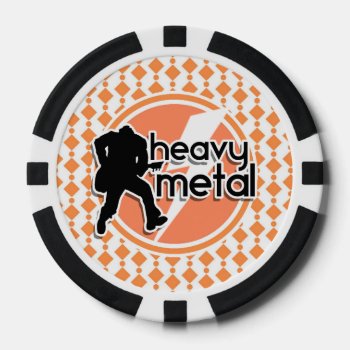 Heavy Metal Poker Chips by MusicPlanet at Zazzle