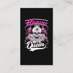 Heavy Metal Queen Rock and Roll Girl Business Card