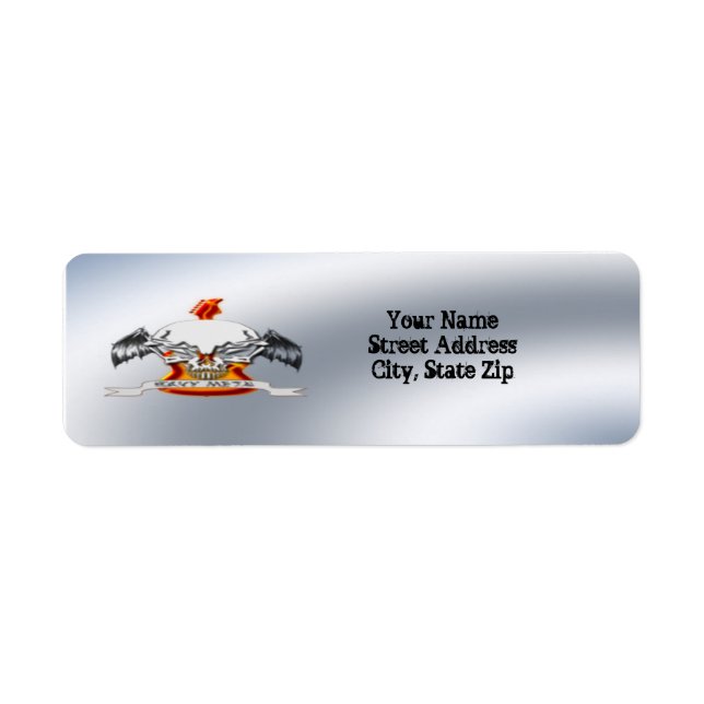 Heavy Metal Return Address Label (Front)