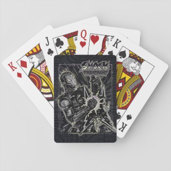 Heavy Metal Robot Playing Cards by themonsterstore at Zazzle