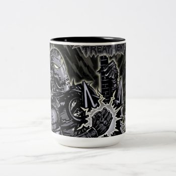 Heavy Metal Robot Two-tone Coffee Mug by themonsterstore at Zazzle