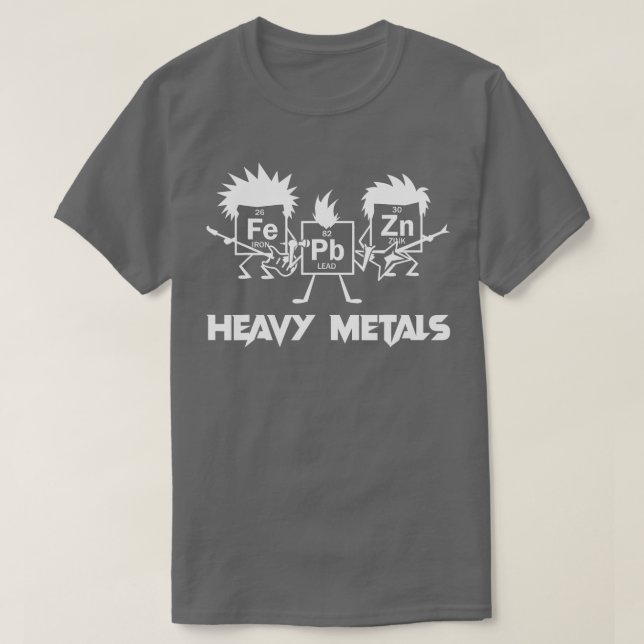 Heavy Metal s Science eacher Geek Chemistry  T-Shirt (Design Front)