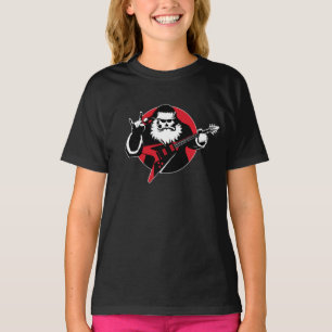 Heavy Metal Santa Claus Playing Guitar T-Shirt