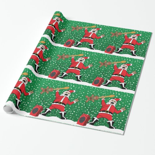 Heavy Metal Santa Wrapping Paper