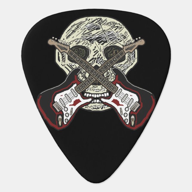 Heavy Metal Skull Guitars Guitar Pick (Front)