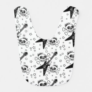 Heavy Metal Skulls Bib