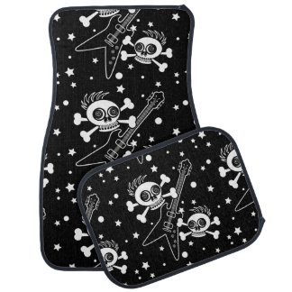 Heavy Metal Skulls Car Floor Mat