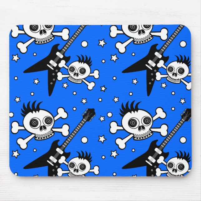 Heavy Metal Skulls Mouse Pad (Front)