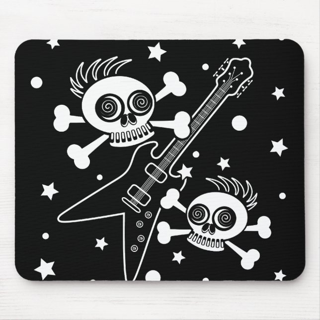 Heavy Metal Skulls Mouse Pad (Front)