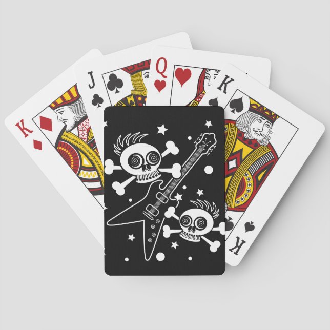 Heavy Metal Skulls Poker Cards (Back)