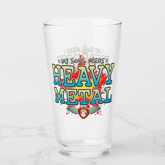 Heavy Metal Soul Glass Tumbler (Front)