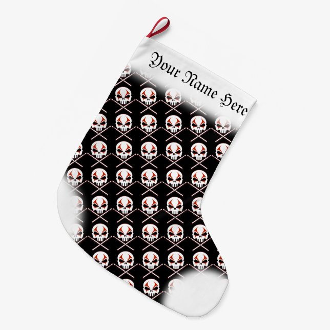 Heavy Metal Stocking Rock & Roll Drummer Custom (Front (Hanging))