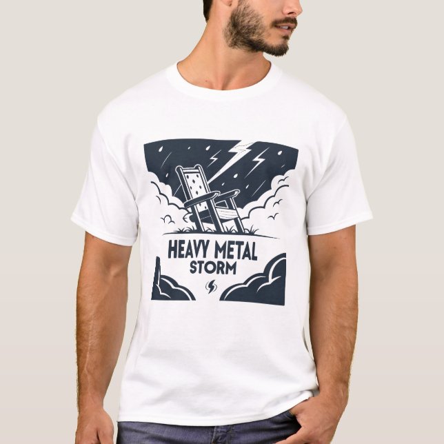 Heavy Metal Storm – Thunderstruck Rock T-Shirt (Front)