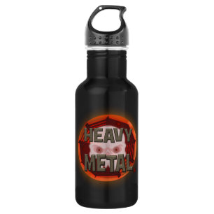 Heavy Metal with Scull Stainless Steel Water Bottle