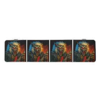 Heavy-Metal Wolve playing Guitar Beer Pong Table