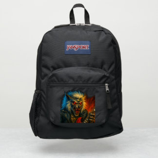 Heavy-Metal Wolve playing Guitar JanSport Backpack