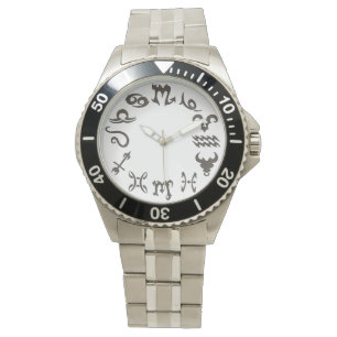 HEAVY METAL ZODIAC SIGN WRIST WATCH