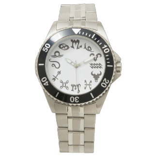 HEAVY METAL ZODIAC SIGN WRIST WATCH
