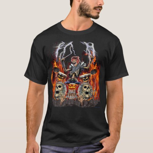 HEAVY METAL ZOMBIE DRUMMER T_Shirt