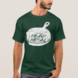 Heavy Metals Cooking Cast Iron Skillet  T-Shirt