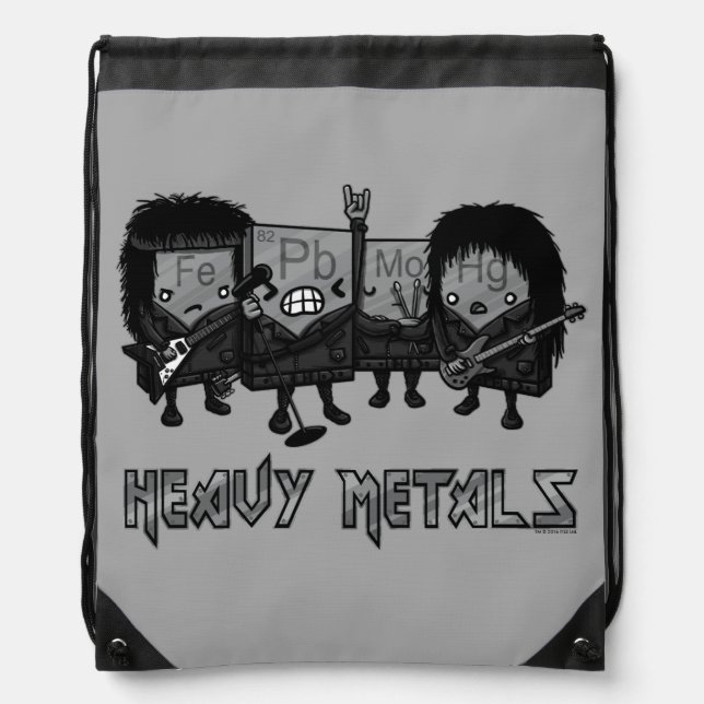 Heavy Metals Drawstring Bag (Front)