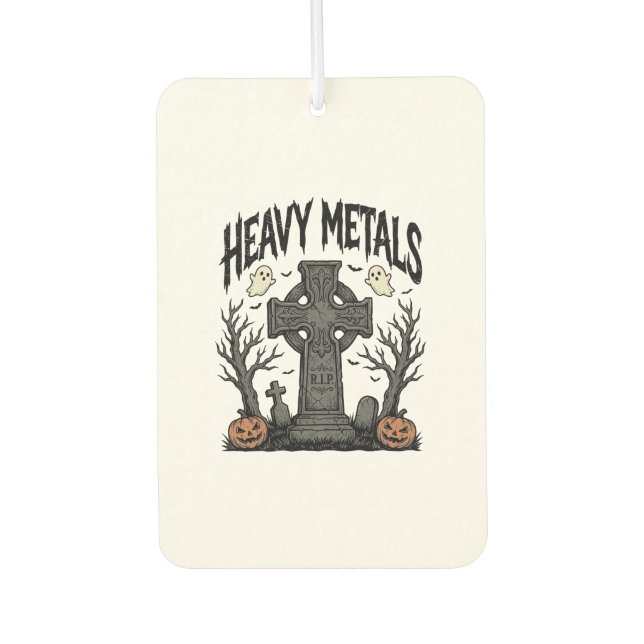 Heavy Metals Halloween Graveyard Vector Design_1 Air Freshener (Front)