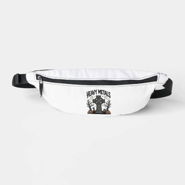 Heavy Metals Halloween Graveyard Vector Design_1 Fanny Pack (Front)