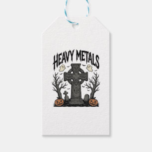 Heavy Metals Halloween Graveyard Vector Design_1 Gift Tags
