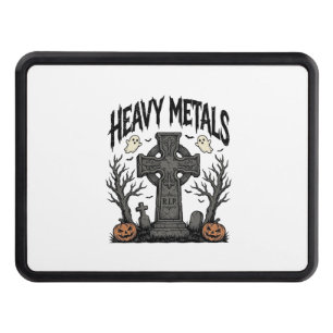 Heavy Metals Halloween Graveyard Vector Design_1 Hitch Cover