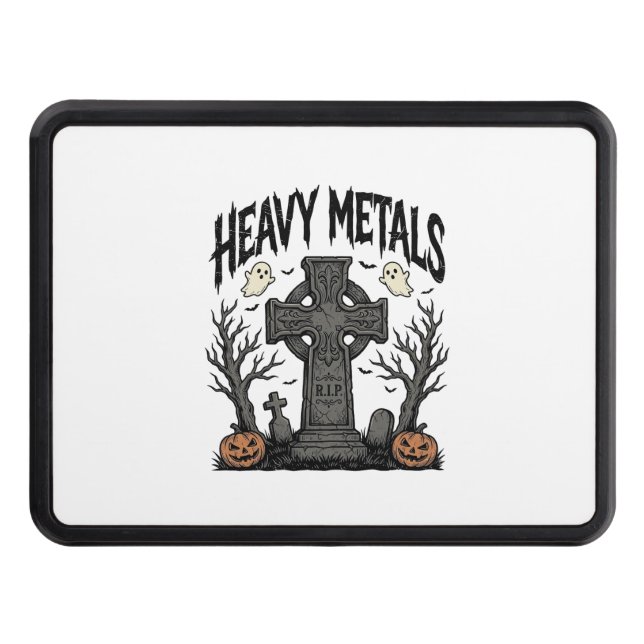Heavy Metals Halloween Graveyard Vector Design_1 Hitch Cover (Front)