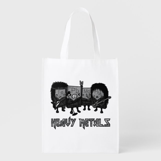 Heavy Metals Reusable Grocery Bag (Front)