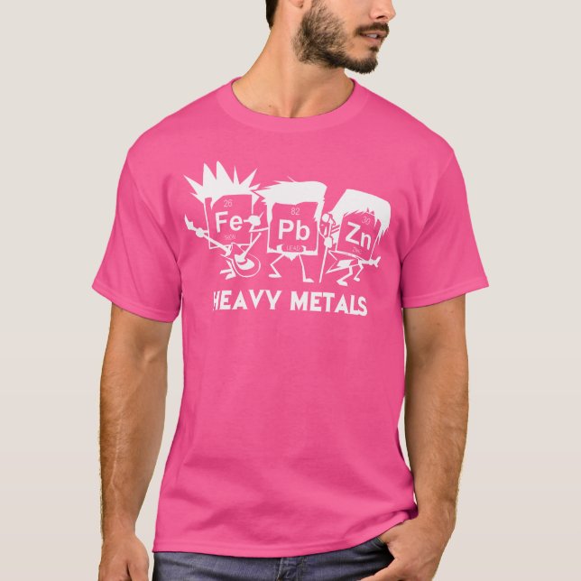 Heavy Metals Science Geek And Heavy Metal T-Shirt (Front)
