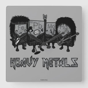 Heavy Metals Square Wall Clock