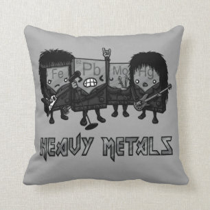 Heavy Metals Throw Pillow