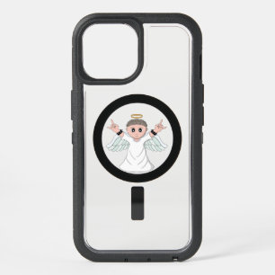 Heavy Music Loving Angel iPhone 15 Case