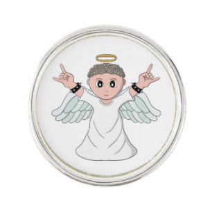 Heavy Music Loving Angel Lapel Pin