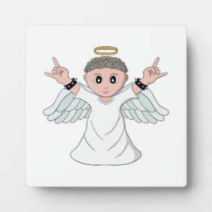 Heavy Music Loving Angel Plaque