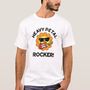 Heavy Petal Rocker Funny Flower Pun T-Shirt