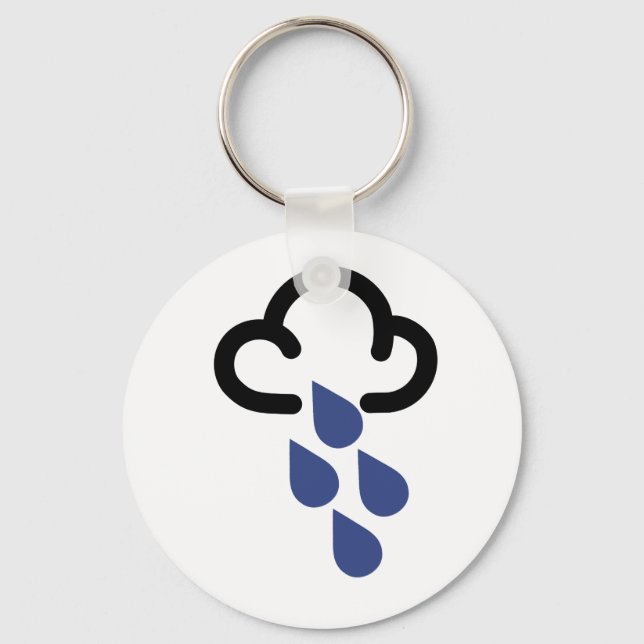 Heavy Rain: Retro weather forecast symbol Keychain (Front)