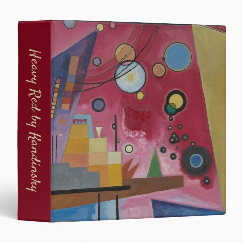 Heavy Red by Wassily Kandinsky 3 Ring Binder