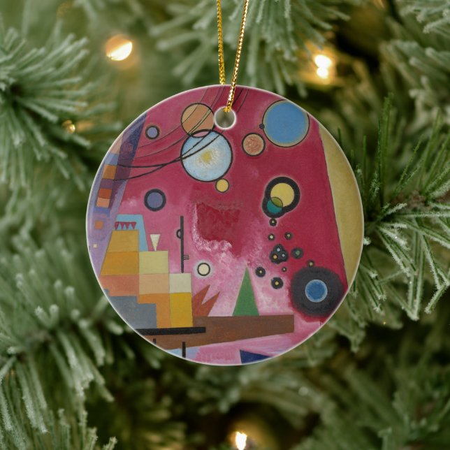 Heavy Red by Wassily Kandinsky Ceramic Ornament (Tree)
