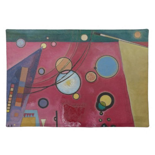 Heavy Red by Wassily Kandinsky Cloth Placemat