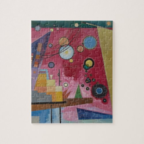 Heavy Red by Wassily Kandinsky Jigsaw Puzzle